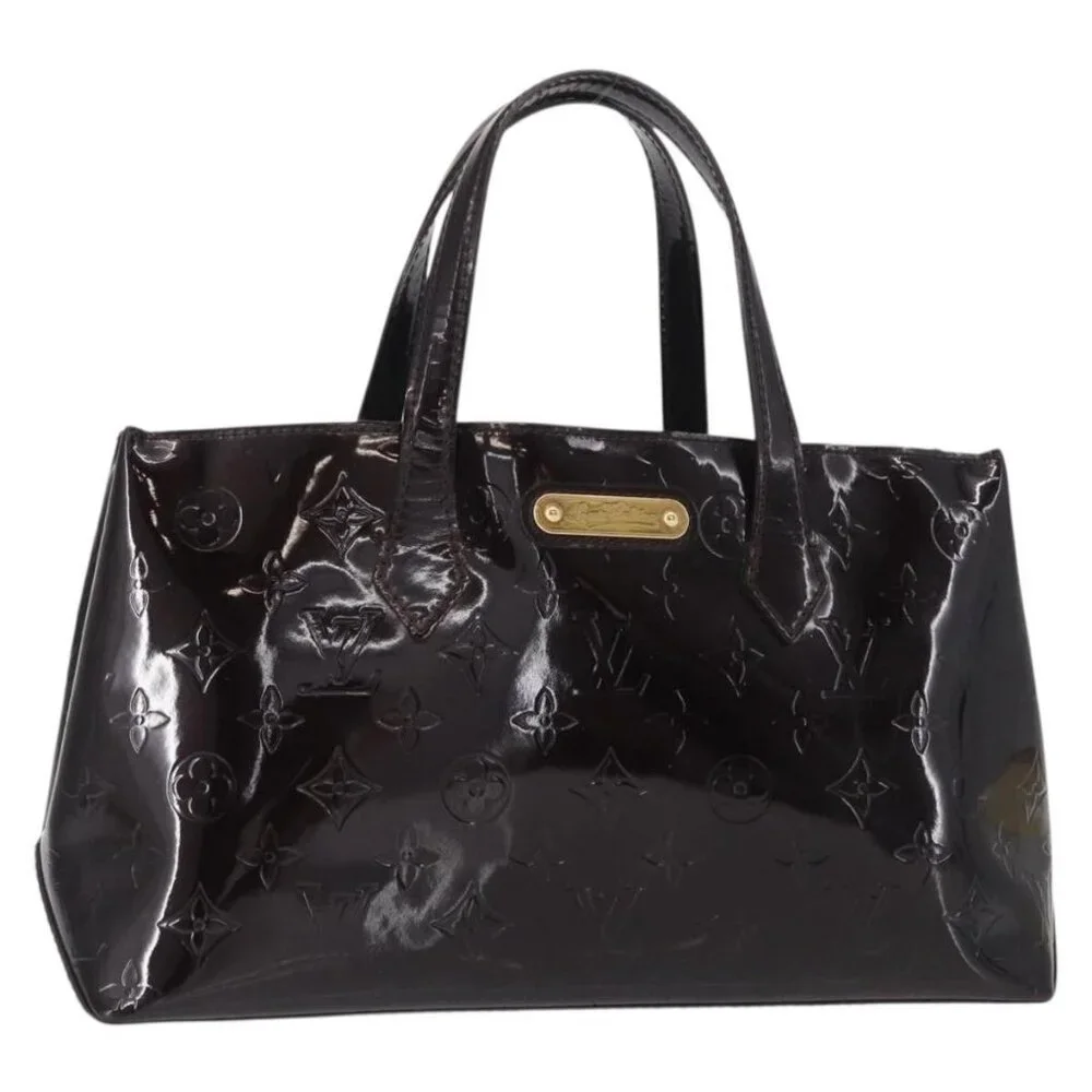 LOUIS VUITTON Monogram Vernis Wilshire PM Bag Amarante M93641 LV Auth BA8609